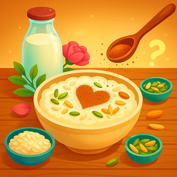 تهیه شیربرنج برای دو نفر